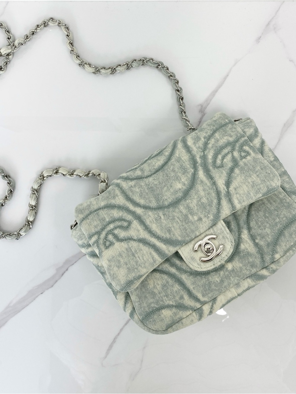 Chanel Denim Timeless Small Flap Chain Bag